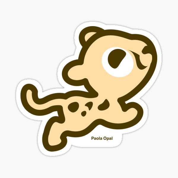 Cheera the Cheetah from the Simply Small Series Glossy Sticker