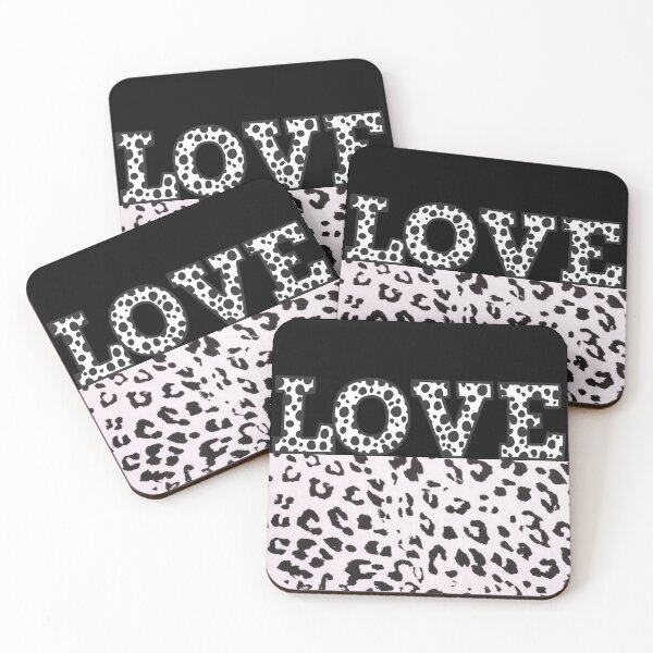Item preview, Animal White And Black Print-Cheetah Print Leopard Print Love Typography with Animal  Print designed and sold by adoredigitals.
