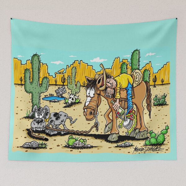 Item preview, Cowboy Sleeping on his Way Back to the Ranch designed and sold by bobtheartman.