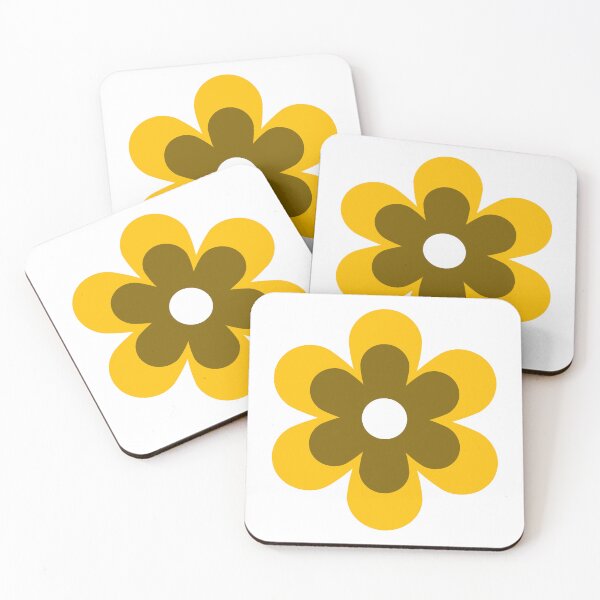 Item preview, Brown Yellow Retro Daisy Flower designed and sold by daisiesandlove.