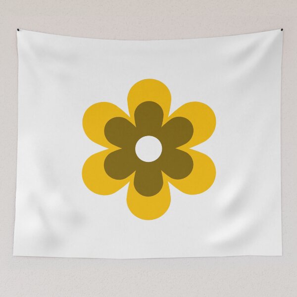 Item preview, Brown Yellow Retro Daisy Flower designed and sold by daisiesandlove.