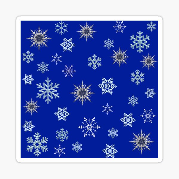 Item preview, Snowflakes on royal blue background, regular grid. designed and sold by imyournightmare.