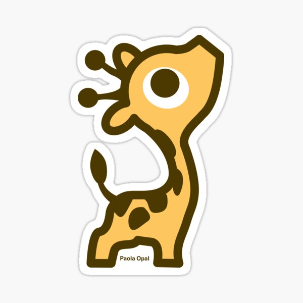 Saffy the Giraffe from the Simply Small Series Glossy Sticker