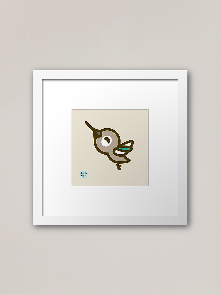 Thumbnail 1 of 7, Framed Art Print, Zingy the Hummingbird from the Simply Small Series designed and sold by PaolaOpal.