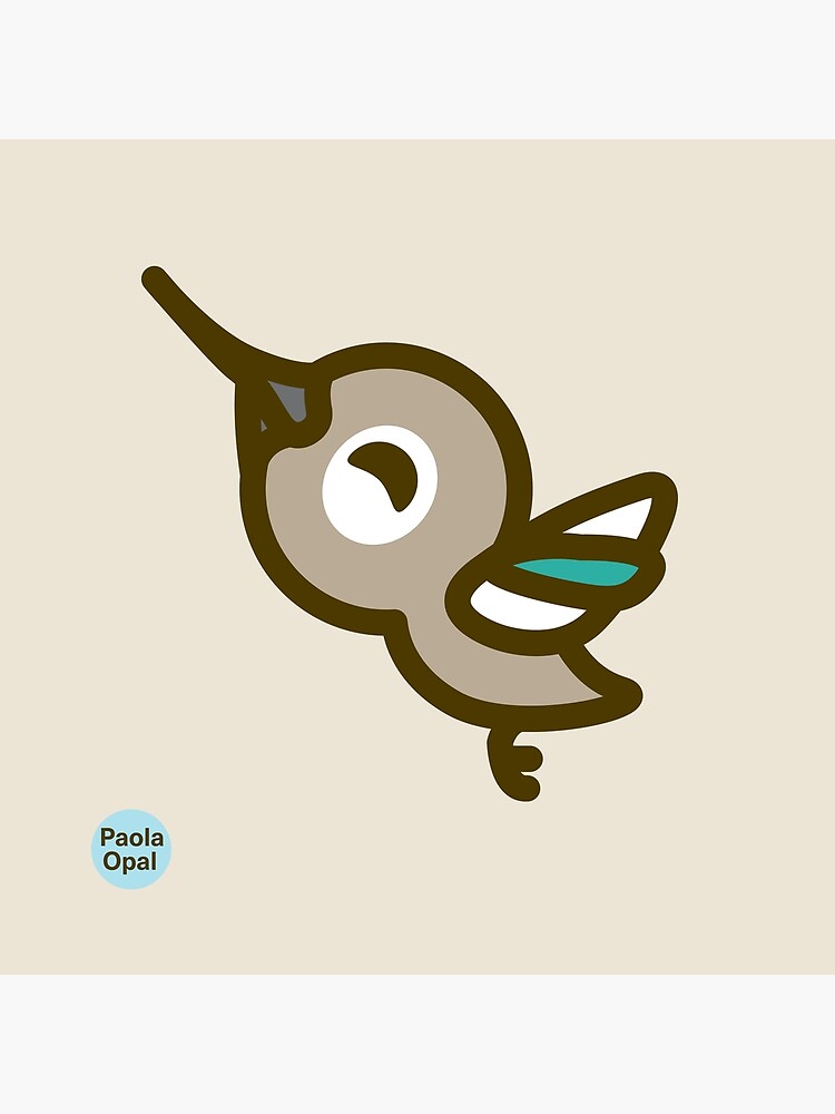 Thumbnail 7 of 7, Framed Art Print, Zingy the Hummingbird from the Simply Small Series designed and sold by PaolaOpal.