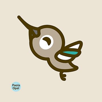 Artwork thumbnail, Zingy the Hummingbird from the Simply Small Series by PaolaOpal