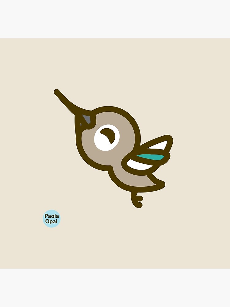 Thumbnail 4 of 4, Pillow, Zingy the Hummingbird from the Simply Small Series designed and sold by PaolaOpal.