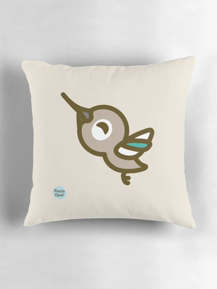 Thumbnail 3 of 4, Pillow, Zingy the Hummingbird from the Simply Small Series designed and sold by PaolaOpal.