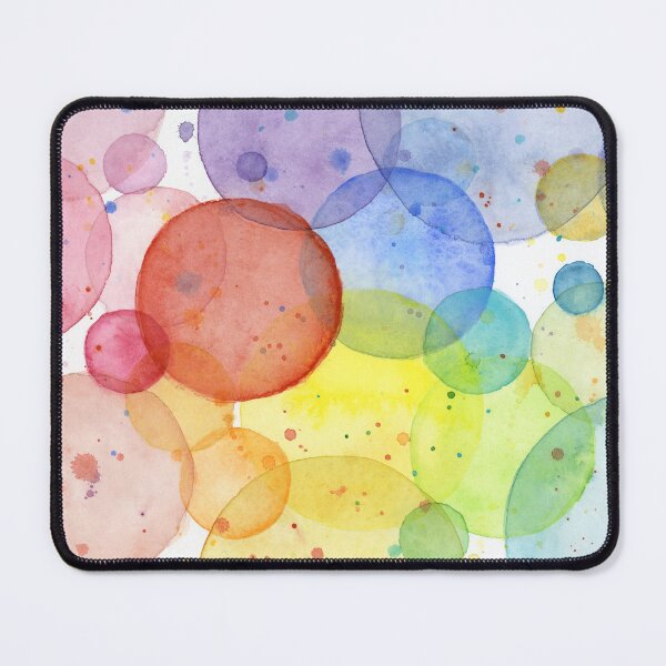 Item preview, Geometric Watercolor Abstract Rainbow Circles designed and sold by Olga Shvartsur.