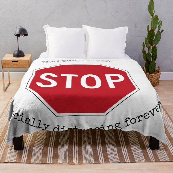 Item preview, Stop! Stay away. Socially distancing. designed and sold by Tweeting.