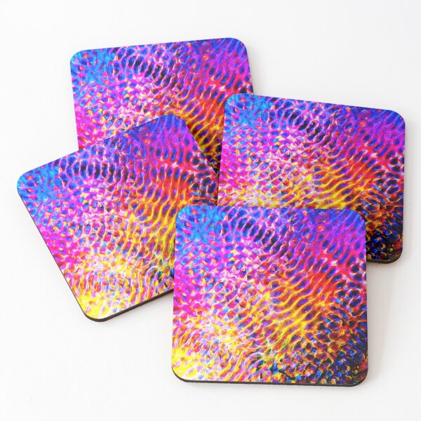 Item preview, PATTERN DESIGN STUDY #73 – Vibrational Patterns in Red Yellow Orange Blue Purple designed and sold by DEL-Productions.