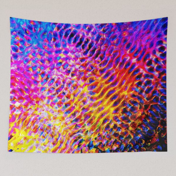 Item preview, PATTERN DESIGN STUDY #73 – Vibrational Patterns in Red Yellow Orange Blue Purple designed and sold by DEL-Productions.