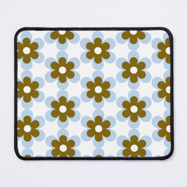 Item preview, Brown Light Blue Retro Daisy Flower designed and sold by daisiesandlove.