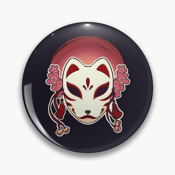 Item preview, Kitsune Mask with Cherry Blossoms designed and sold by AoifeJynx.