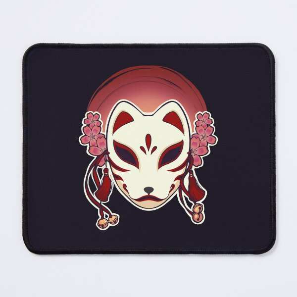 Item preview, Kitsune Mask with Cherry Blossoms designed and sold by AoifeJynx.
