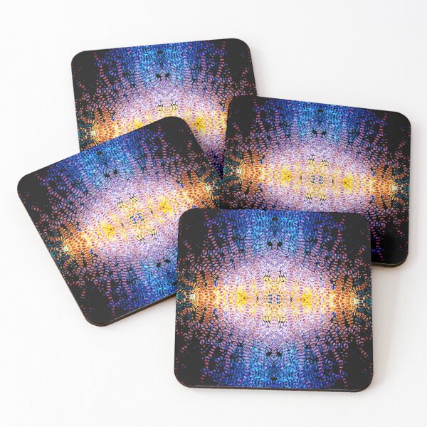 Item preview, PATTERN DESIGN STUDY #74 – Vibrational Patterns in Yellow Blue Black designed and sold by DEL-Productions.
