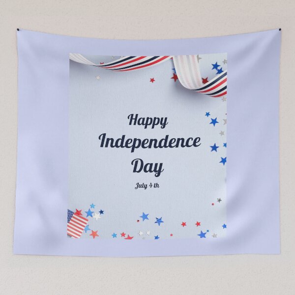 Aperçu de l'œuvre  4 juillet - Fête de l'indépendance - drapeau américain créée et vendue par Recti.