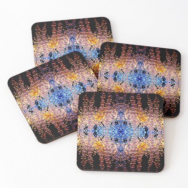 Item preview, PATTERN DESIGN STUDY #75 – Vibrational Patterns in Blue Gold Black designed and sold by DEL-Productions.