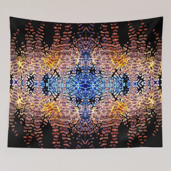 Item preview, PATTERN DESIGN STUDY #75 – Vibrational Patterns in Blue Gold Black designed and sold by DEL-Productions.