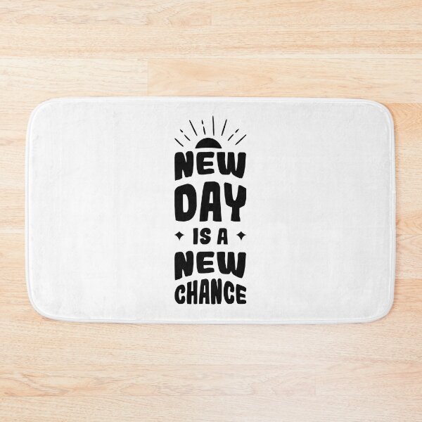 Item preview, New Day Is a New Chance Always Think To Be Positive Aspire To Inspire Before The Expire Funny Saying Happy Life Apparel Essential Motivation Inspiration Joy Mood designed and sold by DesignByHeartUK.