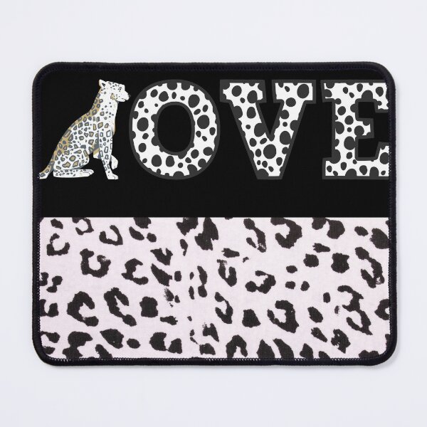 Item preview, White And Black Cheetah Print Print Love Typography - Cute Adorable Cheetah designed and sold by adoredigitals.