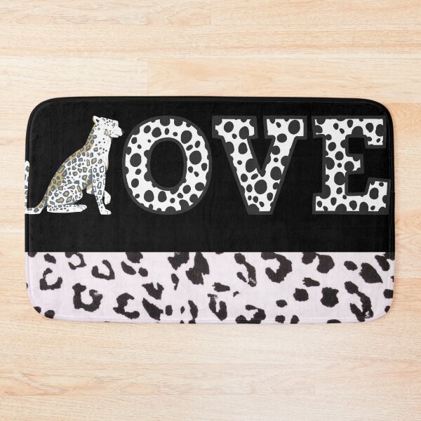 Item preview, White And Black Cheetah Print Print Love Typography - Cute Adorable Cheetah designed and sold by adoredigitals.