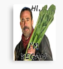 The Walking Dead Negan - Hi, I'm Vegan (Negan Metal Print