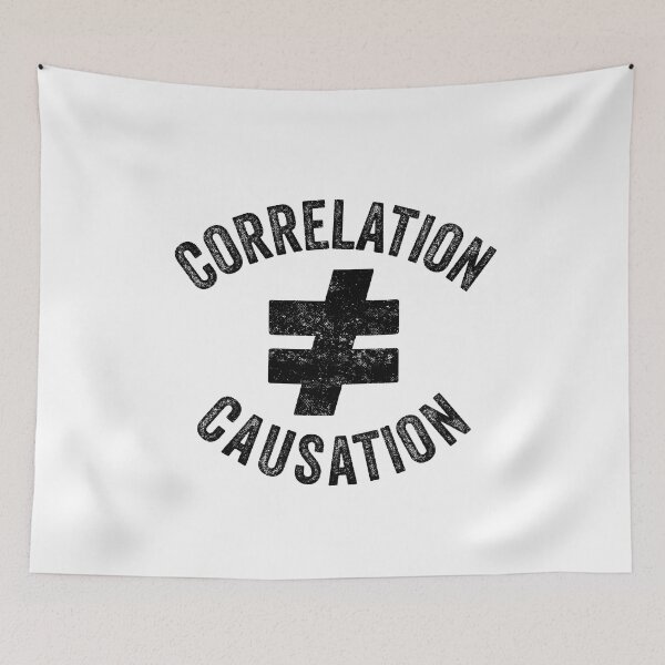 Item preview, Correlation Is Not Causation, Correlation Does Not Equal To Causation, Psychotherapy Tee designed and sold by PRINTED ..