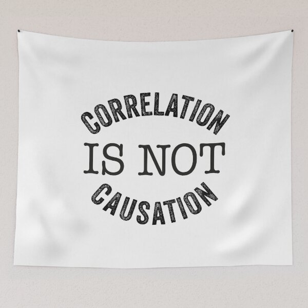 Item preview, Correlation Is Not Causation, Correlation Does Not Equal To Causation, Psychotherapy Tee designed and sold by PRINTED ..