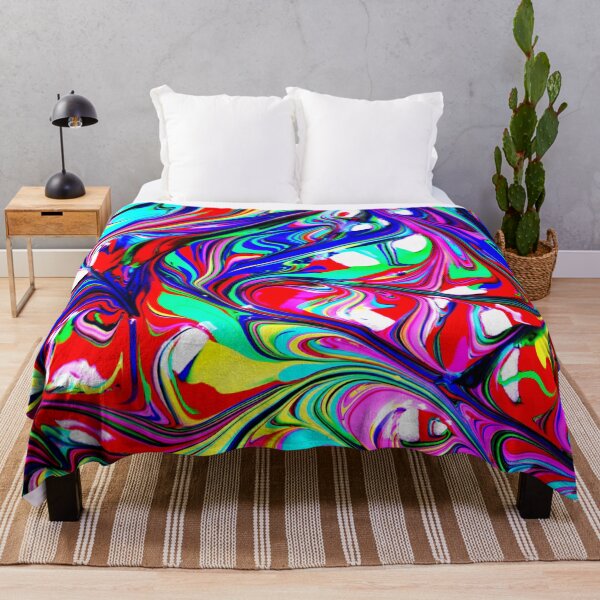 Item preview, PATTERN DESIGN STUDY #77 – Multicolored Paint Swirls designed and sold by DEL-Productions.