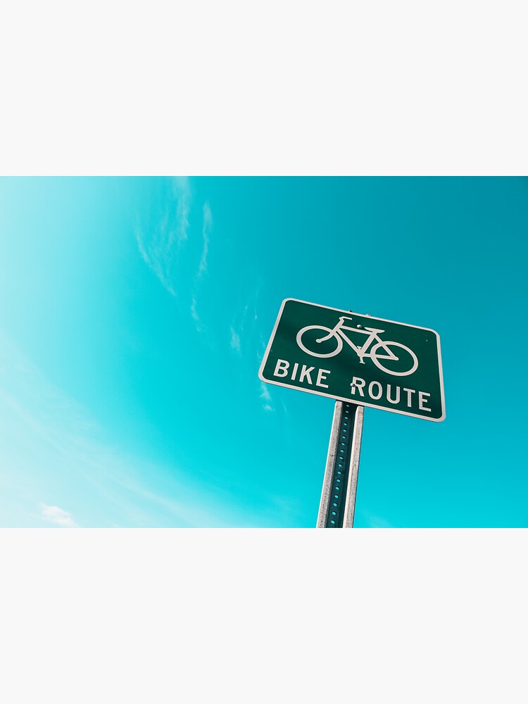 Bike Route Sign Sticker For Sale By CoastallyYours Redbubble bike-route-sign-sticker-for-sale-by-coastallyyours-redbubble