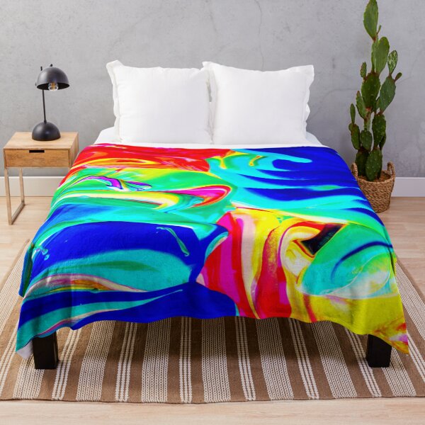 Item preview, PATTERN DESIGN STUDY #78 – Multicolored Paint Swirls in Two Columns designed and sold by DEL-Productions.