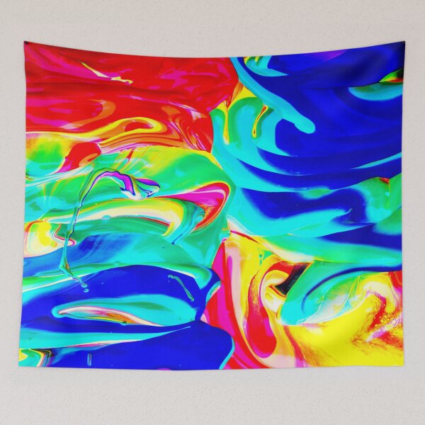 Item preview, PATTERN DESIGN STUDY #78 – Multicolored Paint Swirls in Two Columns designed and sold by DEL-Productions.