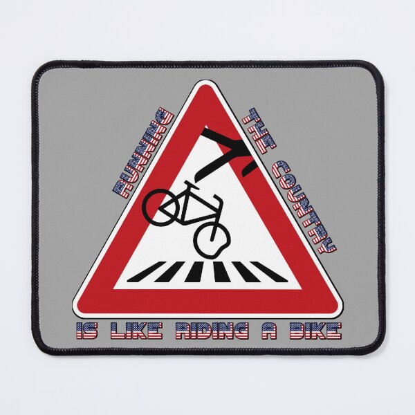 Item preview, Running the country is like riding a bike (Biden fall) designed and sold by SolidEarthArt.