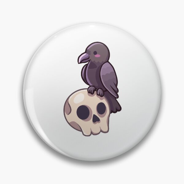 Item preview, Cute Raven and Skull Sticker designed and sold by 10six.
