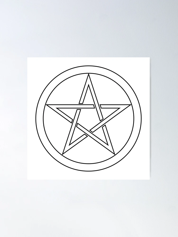 pentacle-outline-black-poster-for-sale-by-fosterchild7-redbubble