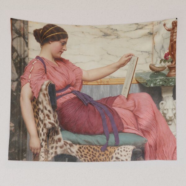 Item preview, An Amateur "Girl with a beautiful transparent Summer pink   Dress" John William Godward designed and sold by TeeARTHY.
