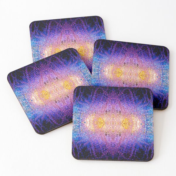 Item preview, PATTERN DESIGN STUDY #80 – Vibrational Patterns in Gold Red Blue designed and sold by DEL-Productions.