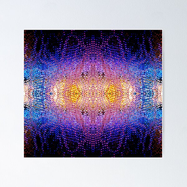 Item preview, PATTERN DESIGN STUDY #80 – Vibrational Patterns in Gold Red Blue designed and sold by DEL-Productions.