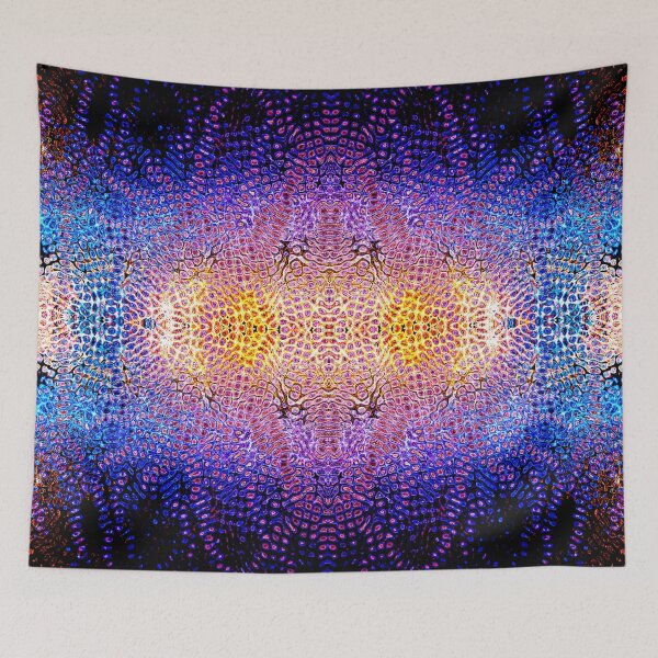 Item preview, PATTERN DESIGN STUDY #80 – Vibrational Patterns in Gold Red Blue designed and sold by DEL-Productions.