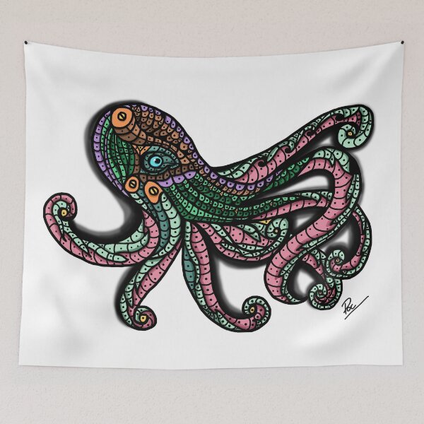 Item preview, Octopus boho chic to awaken intuition, sensations and a beautiful range of emotions, to decorate your being. designed and sold by AriArt78.
