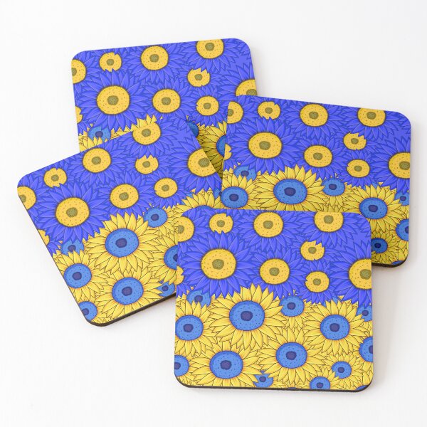 Item preview, Blue and Yellow Ukraine Sunflowers Flag designed and sold by Digi Artworks Store.