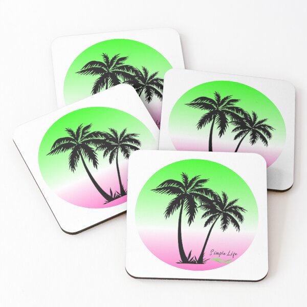 Item preview, Palm Trees Simple Life Green and Pink designed and sold by SimpleSteve.