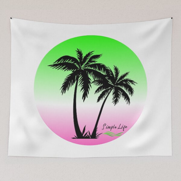 Item preview, Palm Trees Simple Life Green and Pink designed and sold by SimpleSteve.