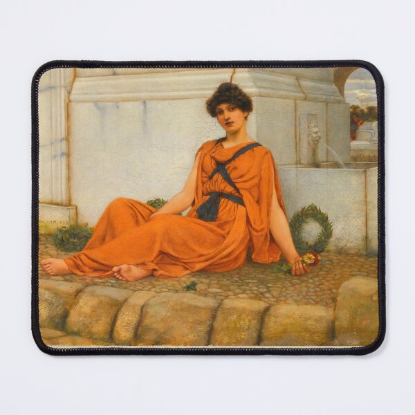 Item preview, Repose,The Flower Girl"Girl with a beautiful transparent Summer orange Dress" John William Godward designed and sold by TeeARTHY.
