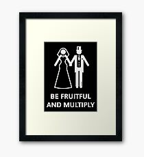Be Fruitful And Multiply (Stag Party / Hen Night / White) Framed Print