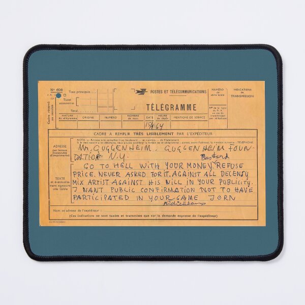 Item preview, REJECTION: Asger Jorn's Telegram to Mr. Guggenheim designed and sold by amuseXpress.