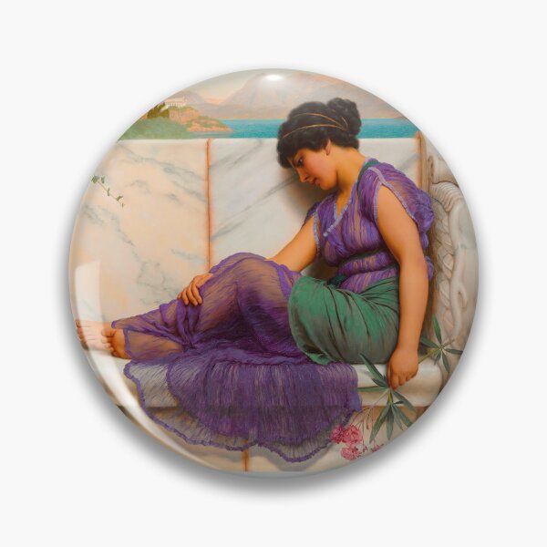 Item preview, Summer Idleness; Day Dreams "Girl with a beautiful transparent Summer purple Dress" John William Godward designed and sold by TeeARTHY.