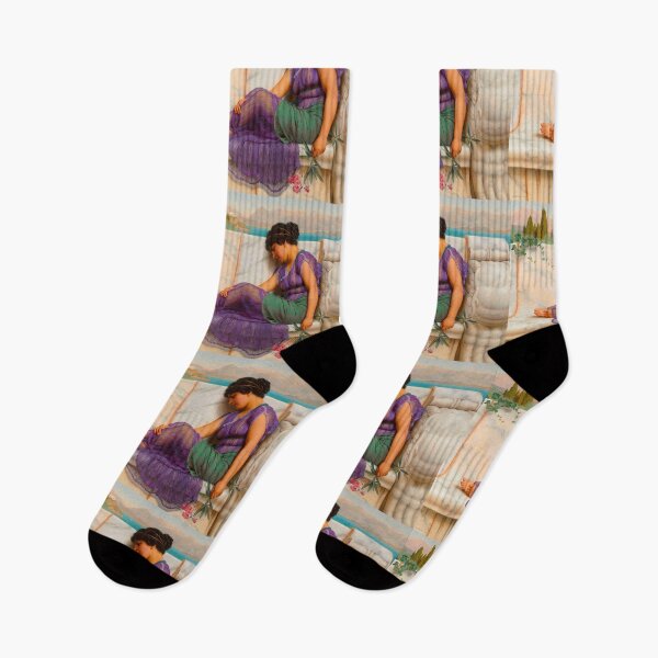 Item preview, Summer Idleness; Day Dreams "Girl with a beautiful transparent Summer purple Dress" John William Godward designed and sold by TeeARTHY.