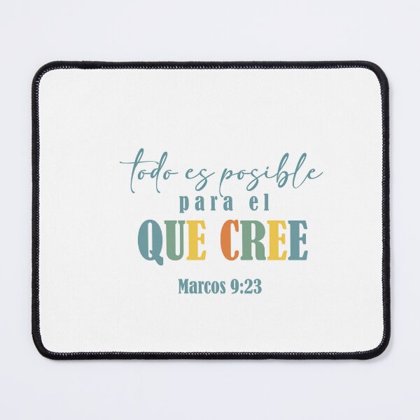 Item preview, Marcos 9:23, Spanish Bible Verse designed and sold by Aryam Quotes.